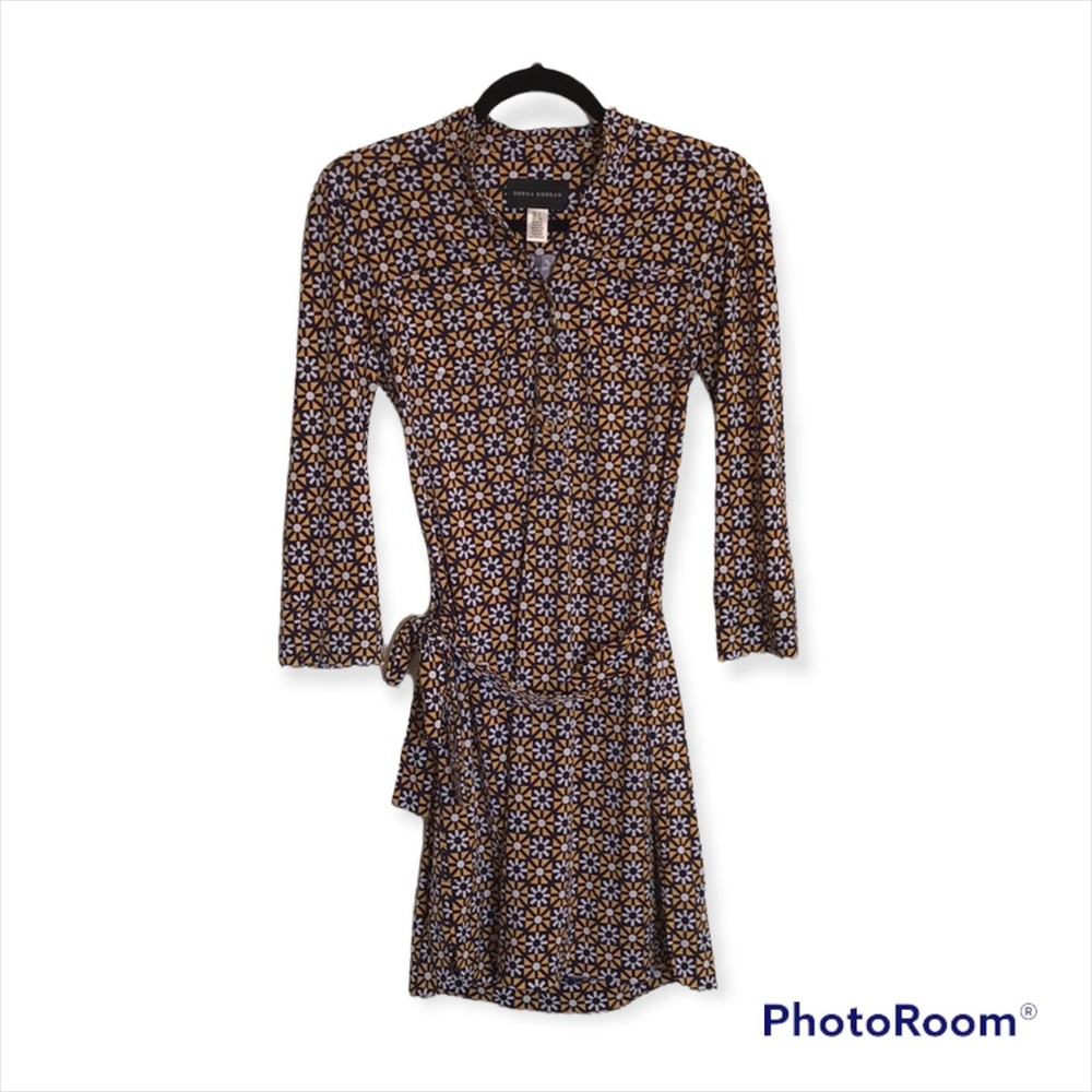 Donna Morgan Geometrical Print Side Slits Dress
